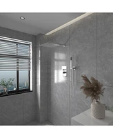 Greenspring 10 Inch Square Bathroom Shower Combo Set Brushed Nickel