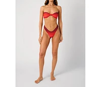 WeWoreWhat Women's Ruched Tie Bandeau Top