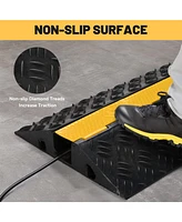 Yescom 1-Channel Rubber Cable Ramp 40000 Lbs Wire Cord Ramp Driveway Hose Cover Protector Speed Bumps for Driveway Hose Pipe Hider
