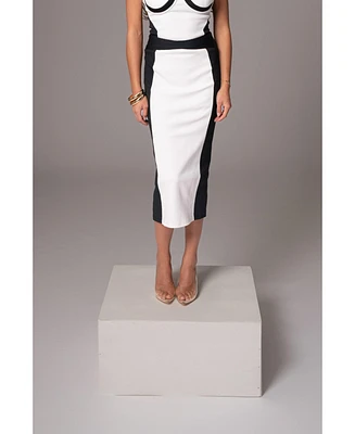 Jluxlabel Celebration Colorblock Midi Skirt