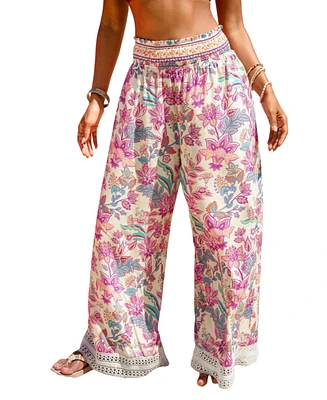 Cupshe Women's Desert Dreamer Floral Cover-Up Pants