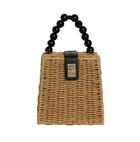 Women's The Straw-Maris Hand Bag - Khaki Brown