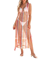 Cupshe Women's Vibrant Mesh Beach Cover Up Dress