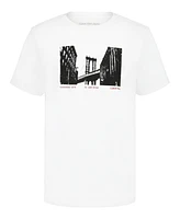 Calvin Klein Big Boys Manhattan Bridge Short Sleeve T-Shirt