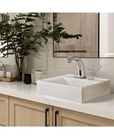 Aquaterior 5" Touchless Bathroom Faucet with Rectangle Vessel Sink Auto Sensor