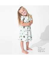 Bellabu Bear Toddler Girls Minecraft Sleep Repeat Short Sleeve Dress