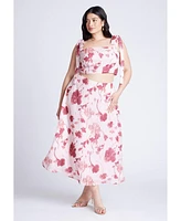 Eloquii Women's Floral Full Skirt