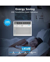 Zafro 12,000 Btu Window Ac Quiet Energy Efficient Cools up to 550 SqFt 6 in 1 Modes 3 Fan Speeds Remote Control Touch Panel for Home or Office