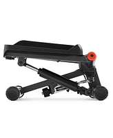 Sunny Health & Fitness Smart Twist Stepper with Resistance Bands, Free SunnyFit App via Bluetooth, 300 Lb Weight Capacity