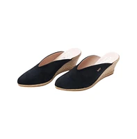 Truja Suede Espadrille Mule Wedges