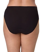 Bali Women's Lux Cotton Essentials High-Cut Underwear Dflehc