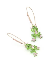 Betsey Johnson Faux Stone Backyard Frog Dangle Drop Earrings