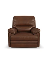 Flexsteel David 43" Pecan Leather Power Gliding Recliner