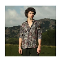 Campus Sutra Men's Multicolour Regal Foliage Shirt