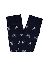 Trafalgar Men's Day At The Beach Mid-Calf Crab & Lobster Dress Novelty Sock (1 Pair)