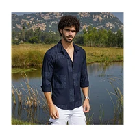 Campus Sutra Men's Navy Blue Celtic-Block Shirt