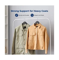 SereneLife Pack Wooden Coat Hangers – Durable Suit Hangers with 360° Swivel Hook & Notches – Slim Design for Shirts, Jackets