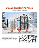 Slickblue Polycarbonate Greenhouse Outdoor Walk-in Greenhouse for Garden
