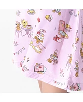 Bellabu Bear Baby Girls Tea Party Short Sleeve Dress