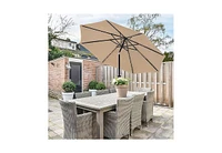 One 9' Solar 32 Lighted Patio Table Market Push Button Tilt