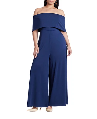 Eloquii Women's Off Shoulder Jumpsuit