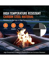 Slickblue Fire Pit Ring Square Outer Steel Liner Diy Campfire Ring Firepit