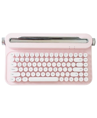Yunzii Actto B305 Wireless Keyboard, Retro Bluetooth Aesthetic Typewriter Style Keyboard with Integrated Stand