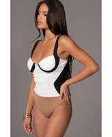 Jluxlabel Women's Throwback Colorblock Bodysuit