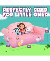 Marshmallow Furniture Kids 2-in-1 Flip Open Foam Sofa Bed, Gabby's Dollhouse
