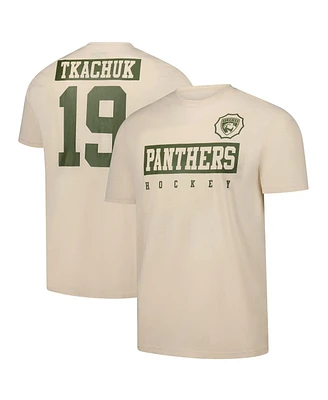 LevelWear Men's Matthew Tkachuk Khaki Florida Panthers 2024 Nhl Military Appreciation Richmond Delta Player Name Number T-Shirt