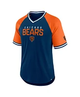 Fanatics Men's Navy/Orange Chicago Bears Hashmark Raglan T-Shirt