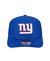 New Era Men's Royal New York Giants Adventure Camo Trucker 9SEVENTY Stretch-Snap Adjustable Hat