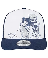 New Era Men's White/Navy Dallas Cowboys Distressed 9FIFTY A-Frame Snapback Hat
