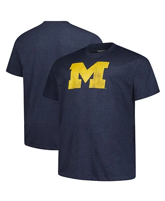 Fanatics Men's Navy Michigan Wolverines Big Tall Distressed Vintage Logo T-Shirt