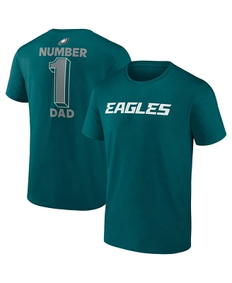 Fanatics Men's Midnight Green Philadelphia Eagles Big Tall Number One Dad T-Shirt