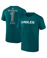 Fanatics Men's Midnight Green Philadelphia Eagles Big Tall Number One Dad T-Shirt