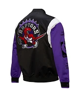 Mitchell & Ness Men's and Women's Black Toronto Raptors Vintage Team Origins Satin Full-Snap Jacket