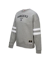 Mitchell & Ness Women's Heather Gray New York Rangers Logo Lightweight Pullover Sweatshirt