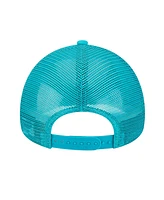 New Era Women's Aqua Miami Dolphins Peace Love Trucker 9FORTY Adjustable Hat