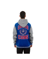 New Era Men's Royal Chicago Cubs Throwback Prep Full-Snap Hoodie Jacket
