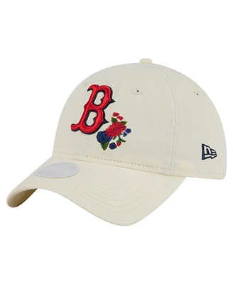 New Era Women's Cream Boston Red Sox Floral 9TWENTY Adjustable Hat