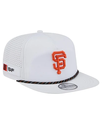 New Era Men's White San Francisco Giants Perforated Golfer Snapback Hat