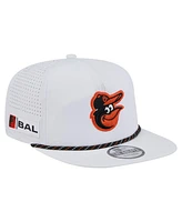 New Era Men's White Baltimore Orioles Perforated Golfer Snapback Hat