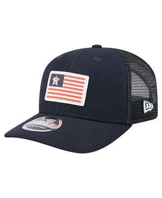 New Era Men's Navy Houston Astros Flag 9SEVENTY Stretch-Snap Hat