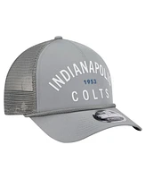 New Era Men's Graphite Indianapolis Colts Active Minimalist M-Crown A-Frame 9FORTY Adjustable Hat