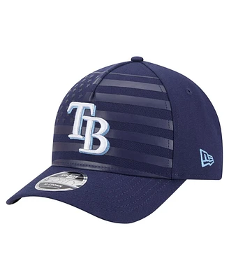 New Era Men's Navy Tampa Bay Rays American Flag 9FORTY M-Crown A-Frame Adjustable Hat