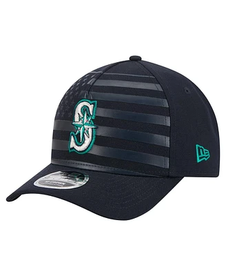 New Era Men's Navy Seattle Mariners American Flag 9FORTY M-Crown A-Frame Adjustable Hat