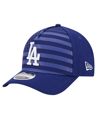 New Era Men's Royal Los Angeles Dodgers American Flag 9FORTY M-Crown A-Frame Adjustable Hat