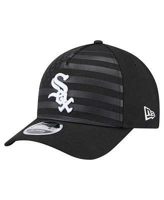 New Era Men's Black Chicago White Sox American Flag 9FORTY M-Crown A-Frame Adjustable Hat
