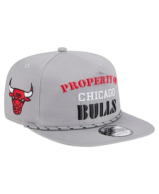 New Era Men's Gray Chicago Bulls Throwback Property Of Golfer Snapback Hat